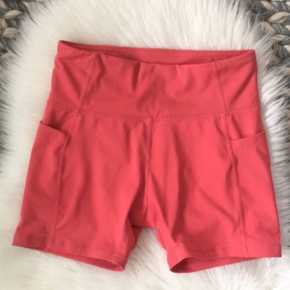 Baleaf Coral Pink 4" Inseam Women's Athletic Biker Gym Shorts S - Picture 1 of 2